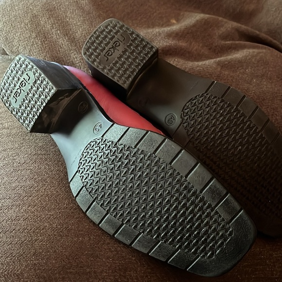 RIEKER ANTISTRESS RED LEATHER SHOES Size 40 US - Picture 3 of 8